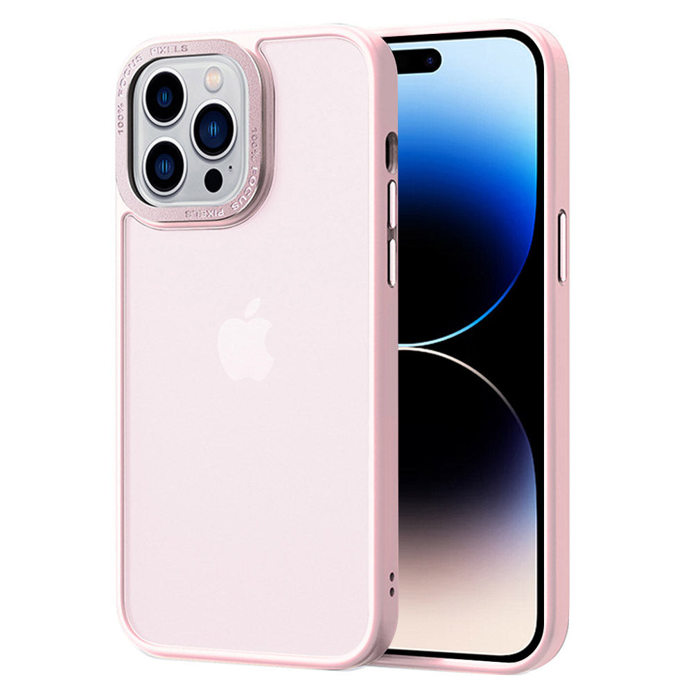 PC TPU Case for iPhone 14 Pro Max Metal Camera Frame Translucent Matte Skin-touch Phone Cover PC TPU Case for iPhone 14 Pro Max Metal Camera Frame Translucent Matte Skin-touch Phone Cover